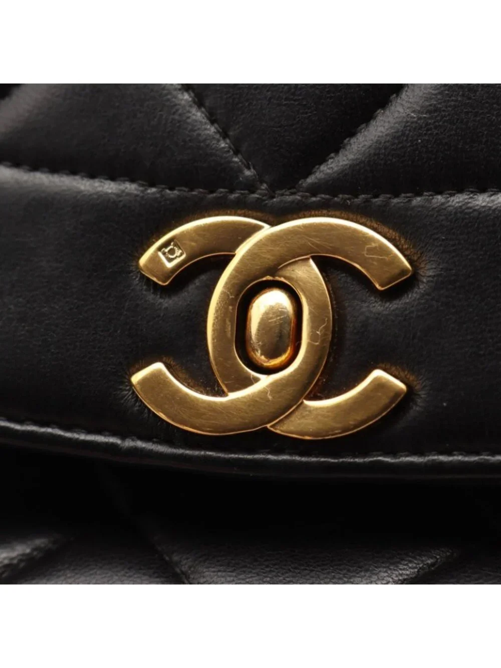 Chanel Shoulder Bag Quilted Diana Flap Black Lambskin Chain